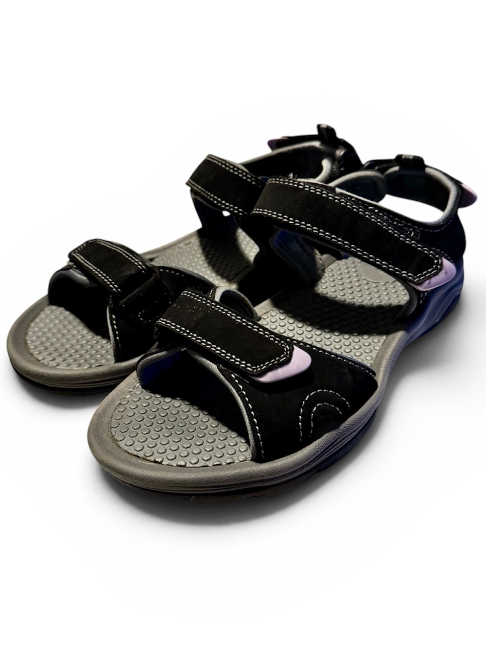 Khombu Sport Sandals Womens Size 7 Black Adjustable Strap Hiking Comfort